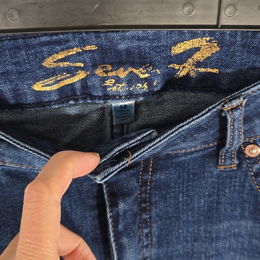 {Seven7} Jeans Women's Weekend Slim Fit Jeans - Size 14 (Avalon Blue) - Picture 10 of 16